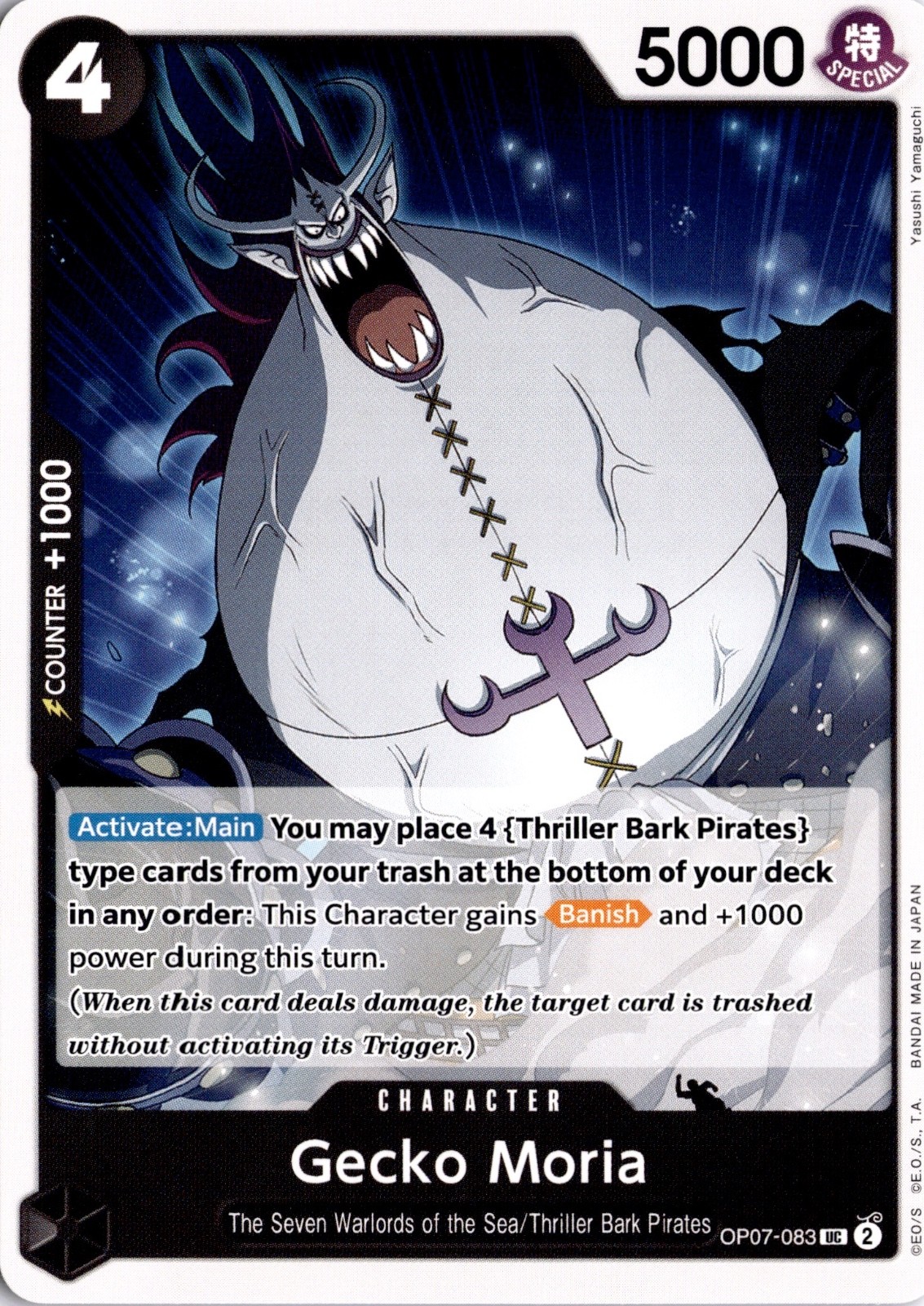 Gecko Moria (083) UC 500 Years in the Future OP07-083 One Piece TCG