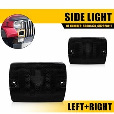 Smoked Front Bumper Turn Signal Parking Light Housing For Jeep 87-95 Wrangler Yj