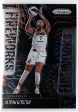 2025 Panini Prizm WNBA Aliyah Boston Fireworks #3 Indiana Fever