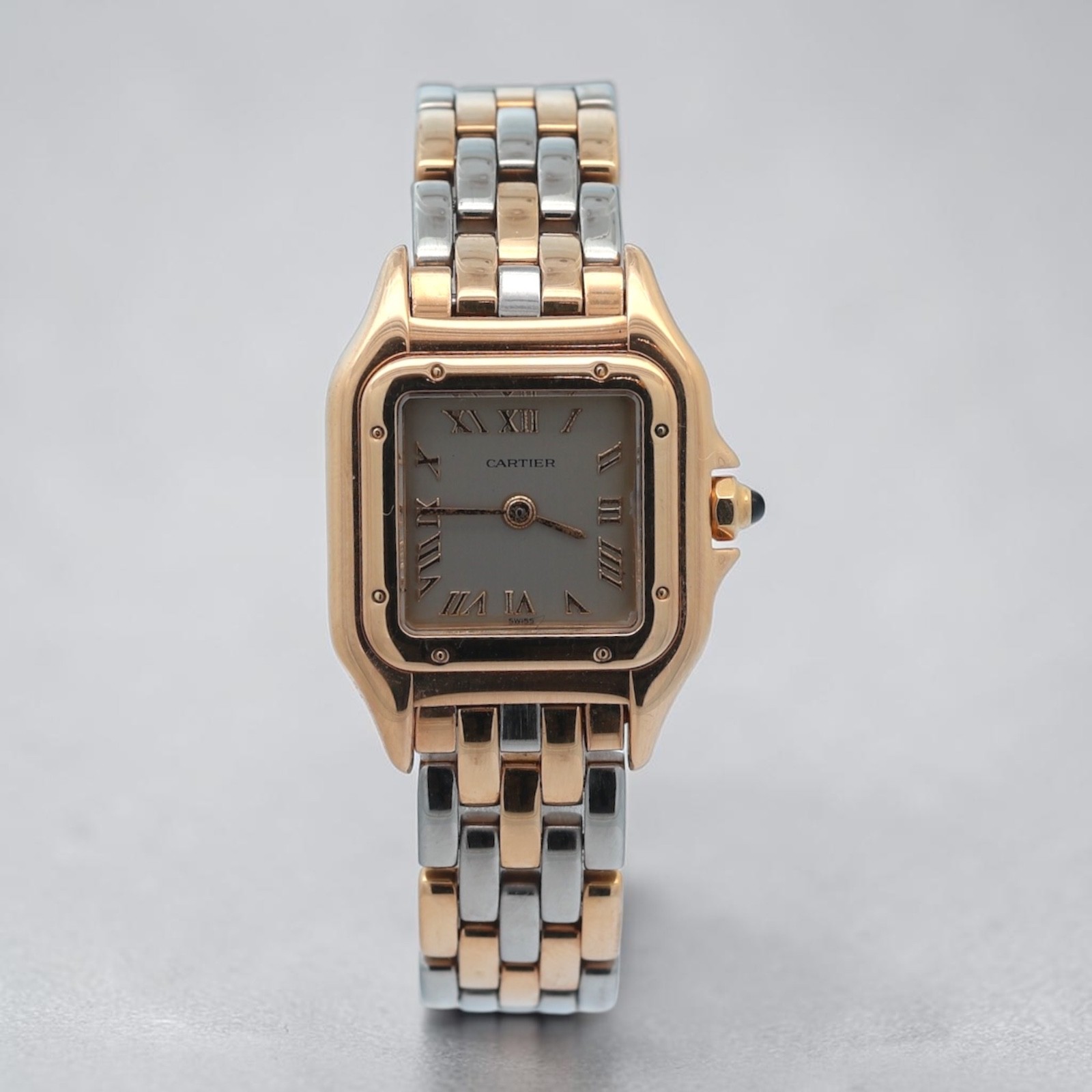 Cartier Panthere Chevron Watch reference 1070 Gold and Steel