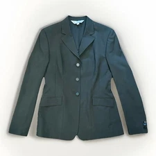 Women’s Size 10L Black RJ Classics Horseback Riding Show Coat - Zips & Buttons