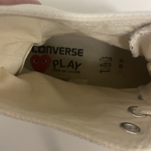 Zapatos Converse Chuck Taylor High x Comme Des Garcons PLAY Blancos Hombres Talla 10M - Imagen 7 de 10