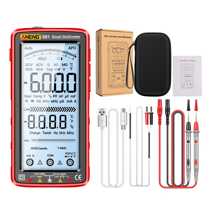 Smart LCD Digital Multimeter 6000 Counts AC/DC Voltage Tester Resistance Meter