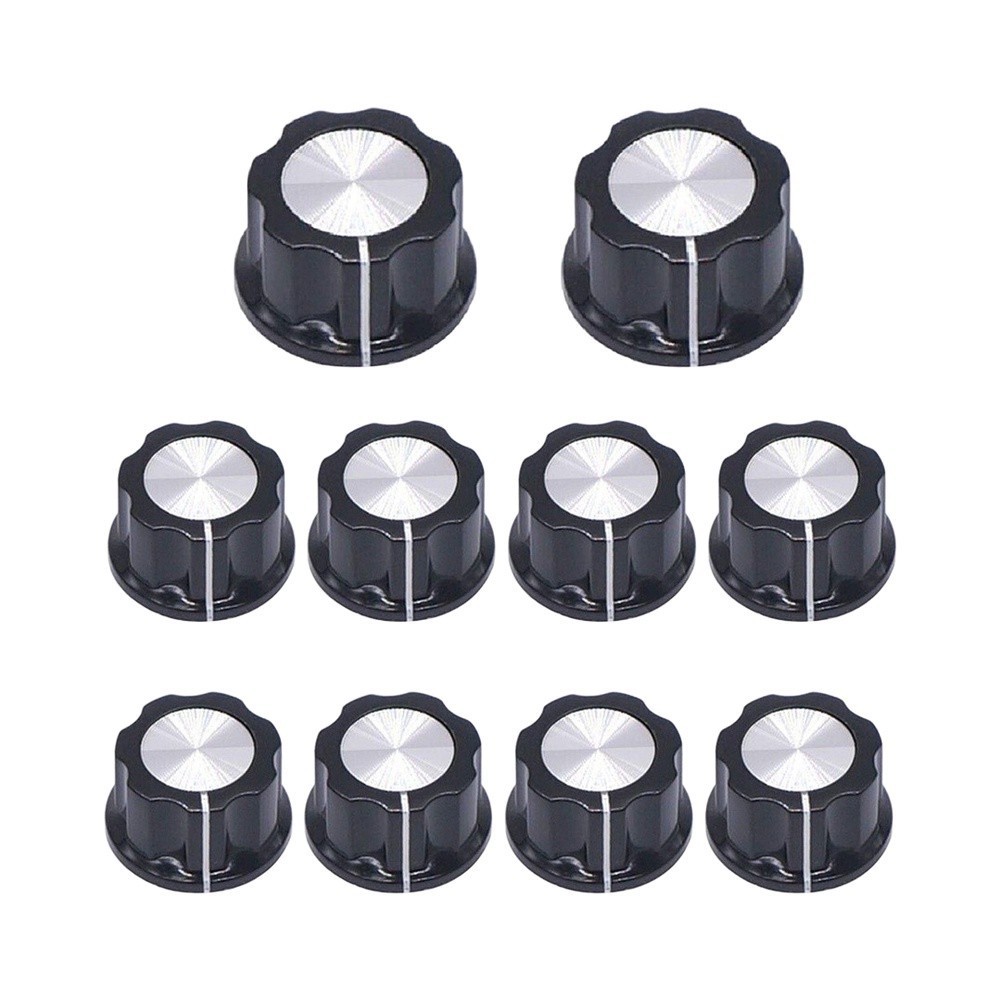 Stylish and Functional Silver for top Knobs for 6mm Shaft Hole Pack of 10
