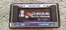 Chicago Cubs 2016 World Series Champions Chrome Auto Frame License Bracket