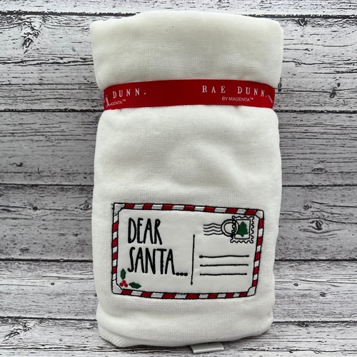 Rae Dunn Hand Towels Set of 2 Dear Santa Christmas 16"x30" Embroidered - Picture 2 of 6