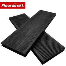 WPC Terrassendielen Komplettset 2m² Crown 220cm mit Unterkonstruktion Holzoptik