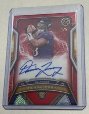 2025 Topps Resurgence DEVIN LEARY RC Auto Red  1/5 Ravens Rookie