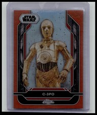 2024 Topps Chrome Star Wars 109 C-3PO Rebel Orange Refractor