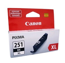Genuine Canon Pixma 251 XL Black Ink Cartridge CLI-251XL-BK New Sealed
