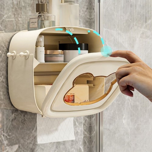 Wand montiert Toiletten papier box Waschlappen-Aufbewahrung sbox Badezimmer