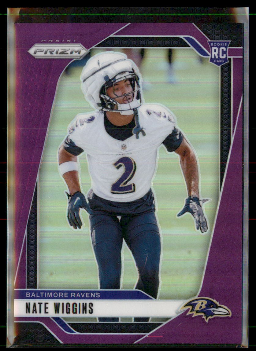 2024 Panini Prizm #380 Nate Wiggins Purple Prizm Rookie RC #/125