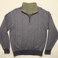 ORVIS Mens 1/4 Zip Pullover Sweater Blue Size Medium