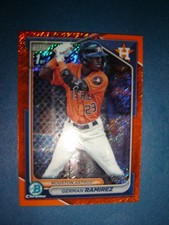 2024 Topps Bowman Chrome German Ramirez Orange Shimmer Card 6/25
