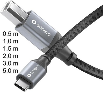 USB C Druckerkabel USB-C auf USB B Scanner- Drucker- Kabel für Samsung HP Canon