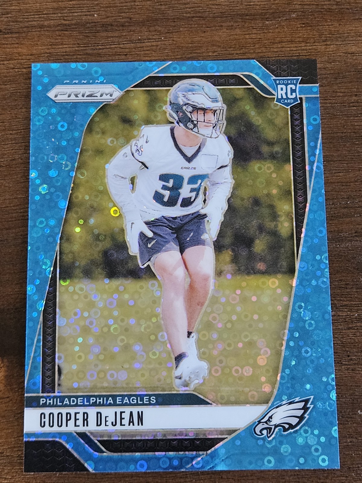 2024 Prizm Cooper DeJean RC No Huddle Blue #99/99 Last Eagles #321