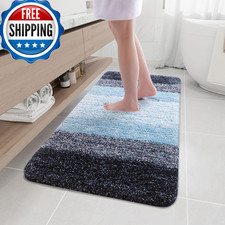 Arotive Microfiber Bathroom Rugs Shaggy Soft And Absorbent Bath Rug Non-Slip