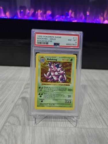 Nidoking, Base Set Shadowless, graded PSA 8