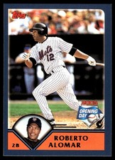Roberto Alomar 2003 Topps Opening Day #55 Mets MLB READ FREE SHIP AutographDen