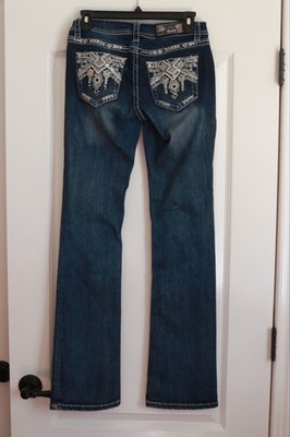 Grace In LA Jeans, Ladies, Denim, Embroidered, Rhinestone, Size 26/32, Bootcut