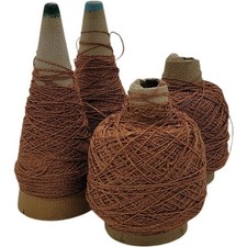 Templon Cream Heather 2/24 Cone Yarn Vintage Lot of 4