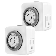 Timers for Electrical Outlets Indoor, 24-Hour Plug-in Mechanical Outlet Timer...
