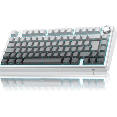 Clavier Gamer Mécanique 75% -FR Sans Fil RGB Gasket Mount Knob