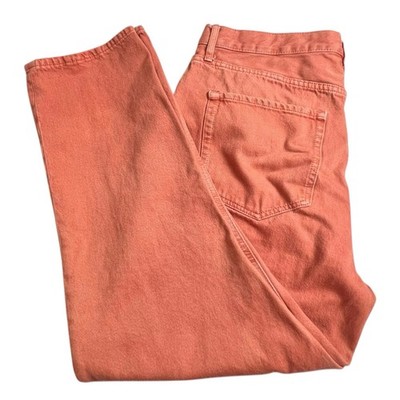 Outerknown Womens 32 Coral Dune High Rise Slim Fit Cropped S.E,A. Jeans