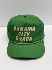 Vintage San Sun Florida Panama City Beach Trucker Hat Green One Size Men