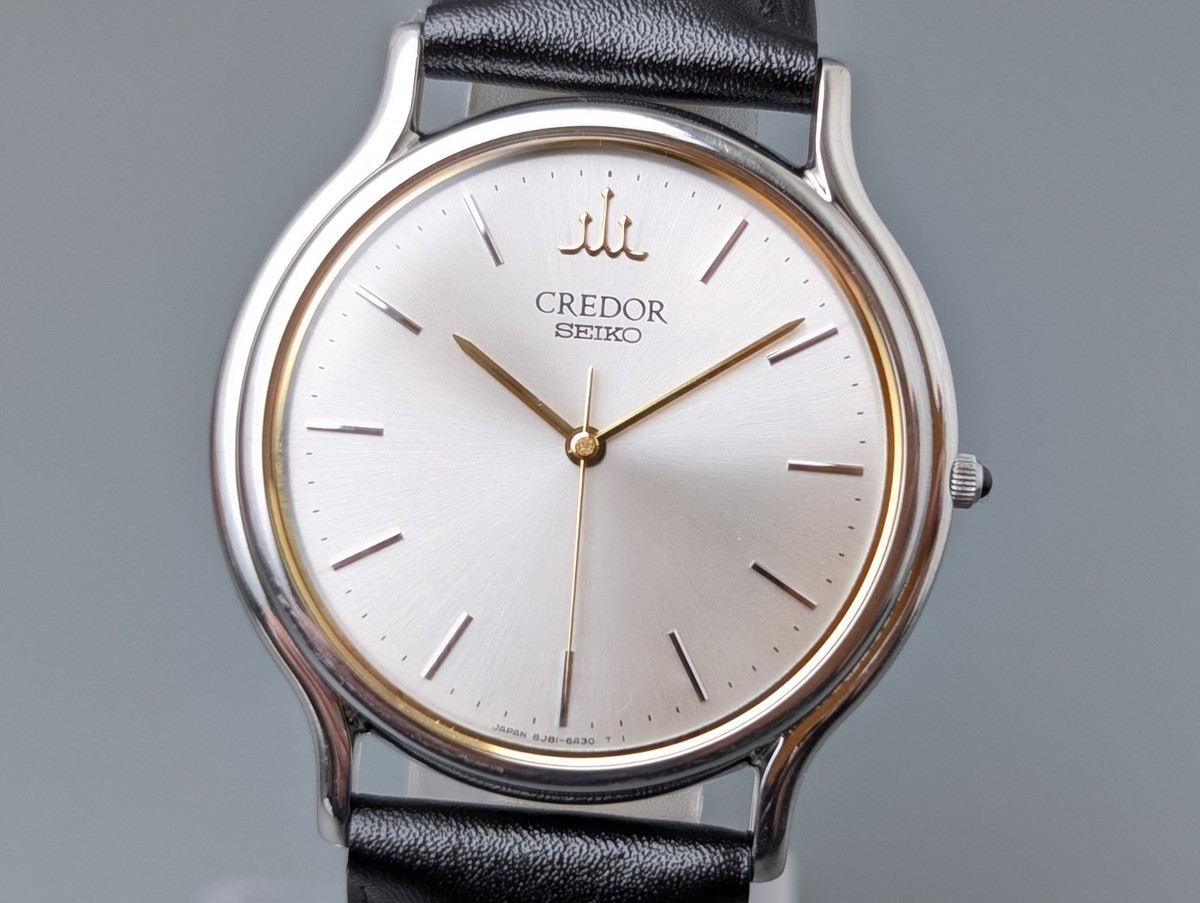 SEIKO CREDOR 8J81-6A30 Silver Quartz Men's Watch Vintage 32mm | eBay