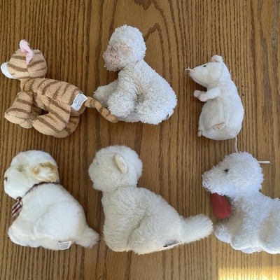 Vintage Plush Lot Russ Berrie Small Wishpets Cats Dogs Rat