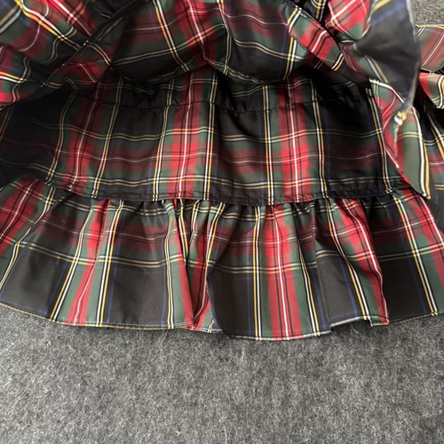 Ralph Lauren Girls Tartan Plaid Taffeta Tiered Ruffle Skirt Sz 16 Clueless Style - Picture 9 of 10