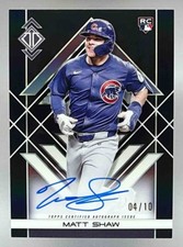 2025 Topps Transcendent Collection Matt Shaw Icons Chrome Auto Black 4/10 RC