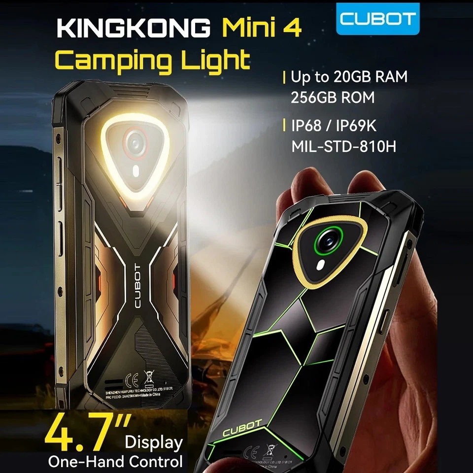 4,7"-Mini-Smartphone Cubot KingKong MINI 4 Robust 20GB+256GB Android 15 4700mAh - Bild 2 von 4