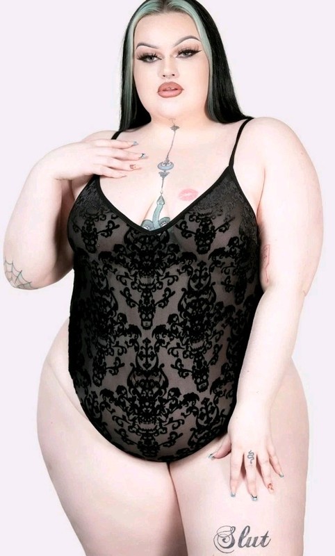 Killstar Daemonic Forces Bodysuit One Piece Outfit 4XL Black V-Neck Women New