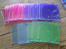 15 Vintage Jewel Cases Rainbow Colors CD DVD