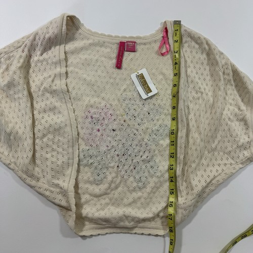 Charlotte Tarantola Beaded Bolero Cardigan Floral Silk Size Medium Large $152 - Picture 7 of 7