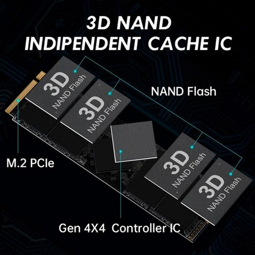 SSD M.2 Nvme 2280 Pcle Gen 4×4, 1.4 KingSpec 2Tb XG7000-2TB Pro (2280) Kompa - Photo 3/6
