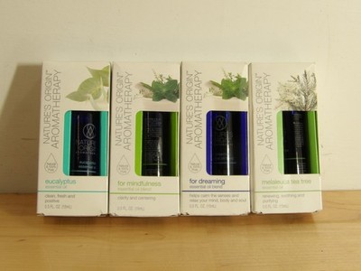 Nature's Origin Aromatherapy For Dreaming, Mindfulness, Eucalyptus Set of 4