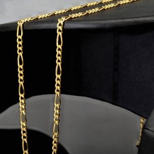 Figarokette 585er 14K ECHT GOLD 2,6mm 60cm GESCHENK IDEE Goldkette Halskette