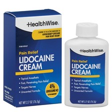 HealthWise Maximum OTC Strength Lidocaine Cream  Numbs Away Pain  Long-Las...