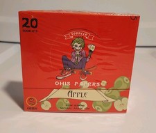 🍎 🍎 OHIS Apple King Size Slim Tobacco Papers Box 20 Booklets Sealed! 🍎 🍎