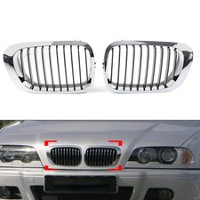 Front Bumper Kidney Grille For Bmw 3 Series E46 2-door Coupe Cabriolet 1999-2002