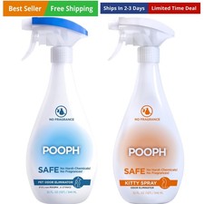 Pet Odor Eliminator and Litter Box Deodorizer - 2x32oz Bottles - Instant, Saf...