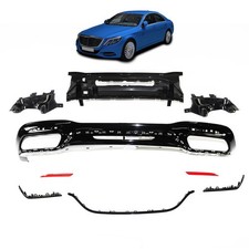 Heckdiffusor Schwarz passend für Mercedes S-Klasse W222 Limousine 2013-2017 Heckdiffusor Schwarz passend für Mercedes S-Klasse W222 Limousine 2013-2017