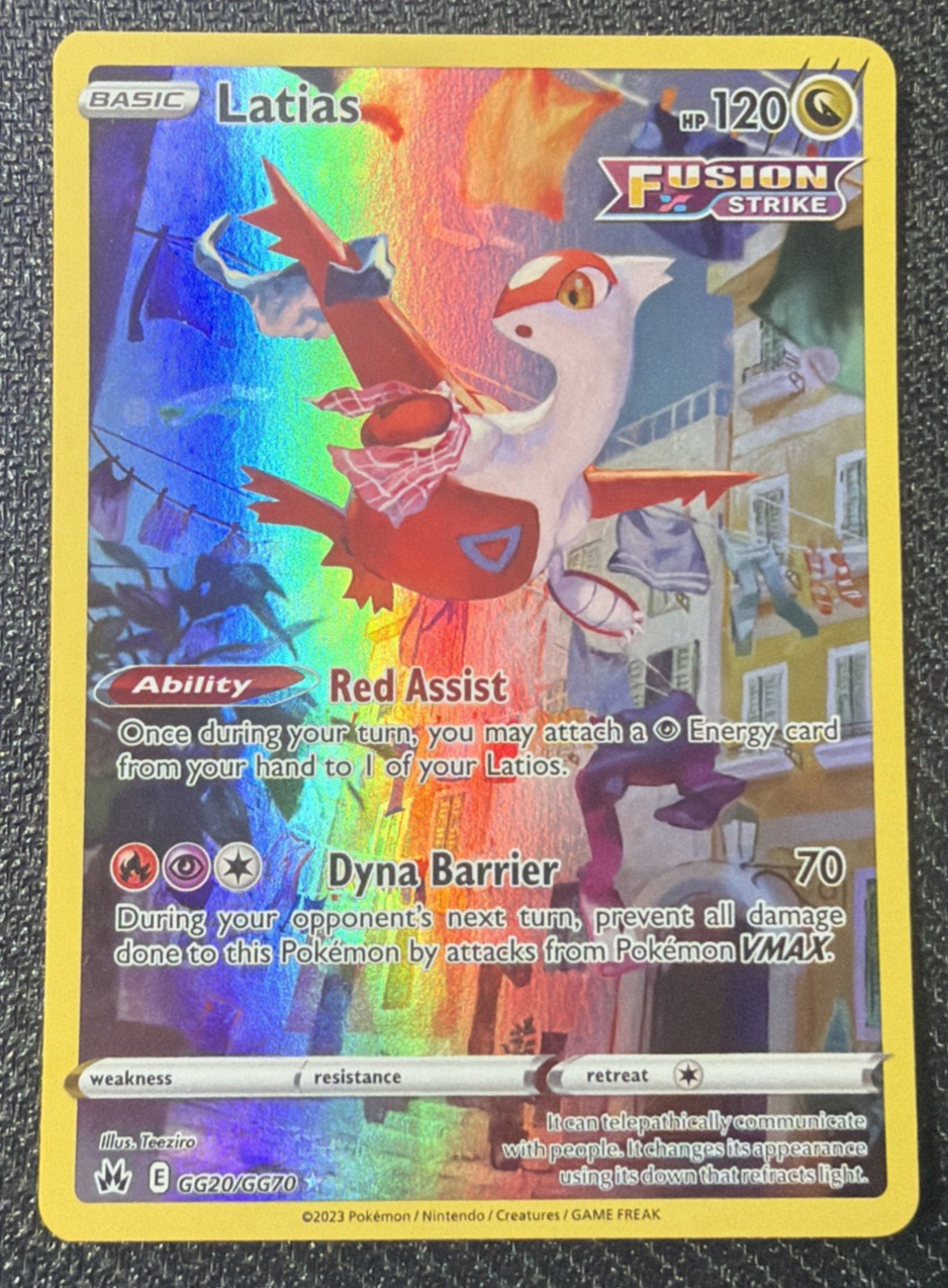 Pokémon TCG Latias Crown Zenith: Galarian Gallery Holo Rare Card GG20/GG70