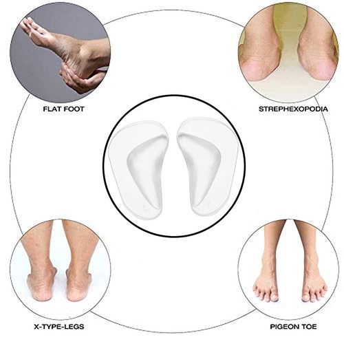 2Pairs Soft Gel Arch Support Insoles Silicone Shoe Arch Gel Heel Inserts Cushion - Picture 2 of 5