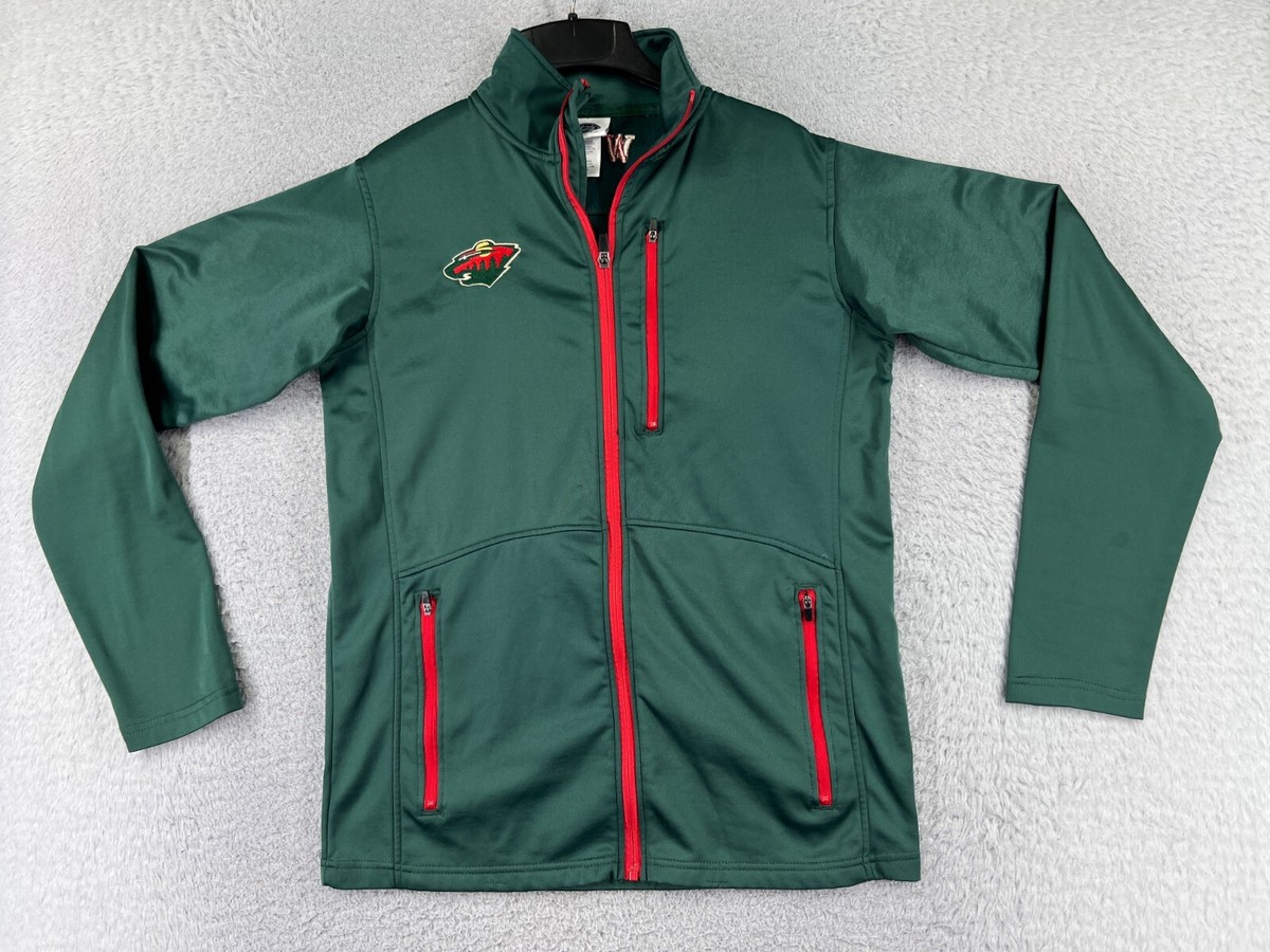 Minnesota Wild Jacket Adult Small Green Full Zip Mock Neck NHL