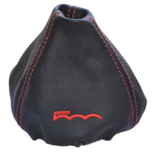 For Fiat 500 2007-2015 Gear Gaiter Leather Embroidery + Multicoloured Design