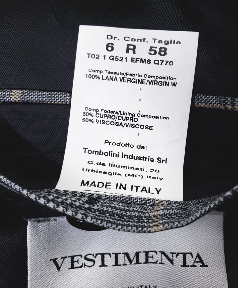 VESTIMENTA 48R империи клетку спортивное пальто полный холст серый с коричневый клетку - Изображение 4 из 4